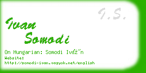 ivan somodi business card